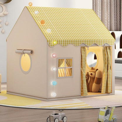 cabane enfant tente enfant d'interieure jaune cabanepliante