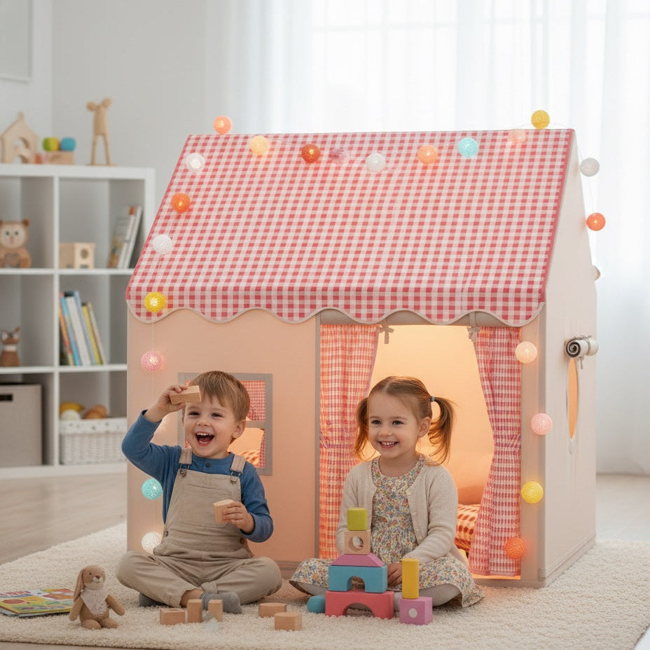 cabane enfant tente enfant d'interieure rose cabanepliante