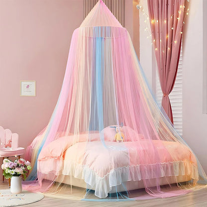 ciel de lit arc-en-ciel maille anti moustiques
