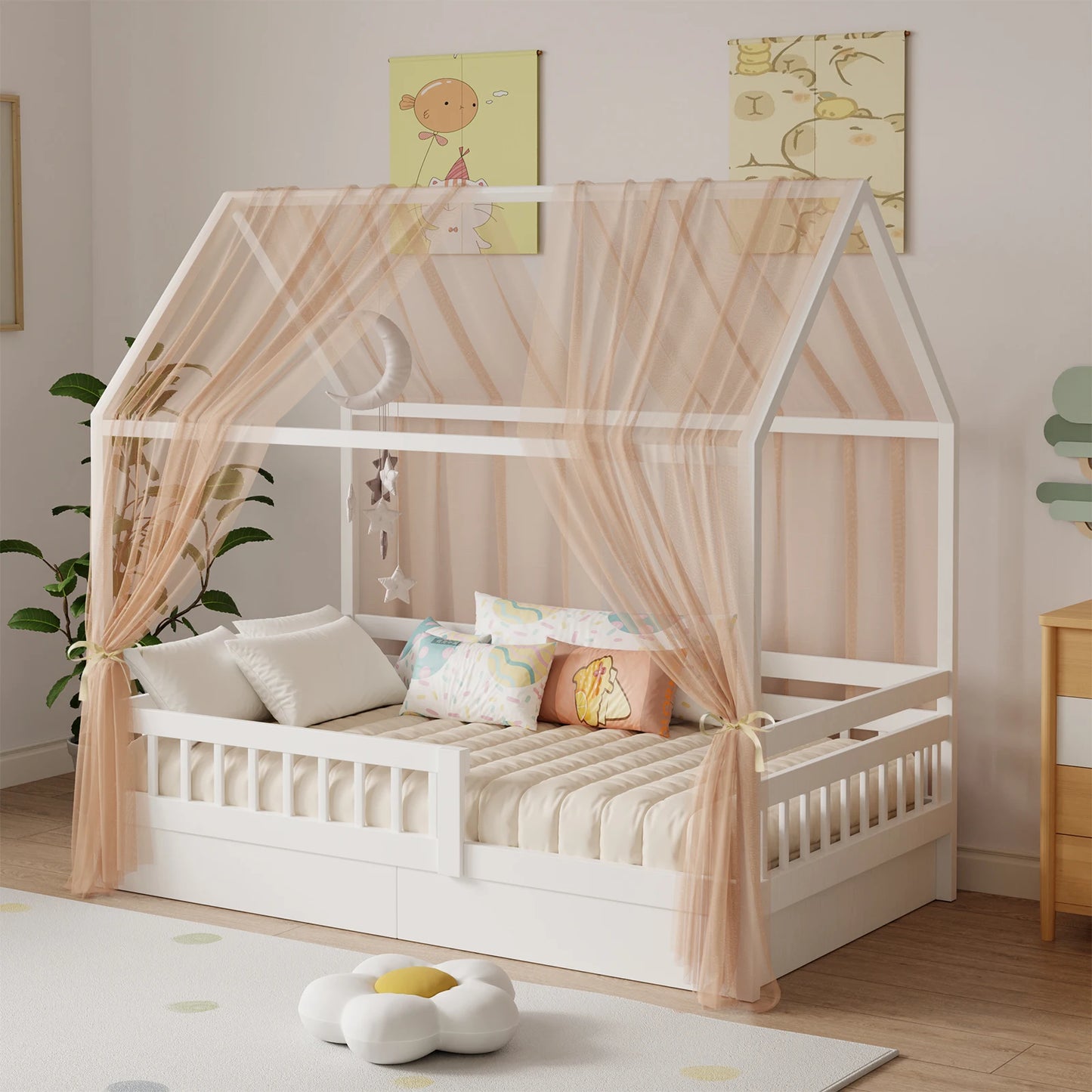 ciel de lit cabane respirant auventcare brun caramel