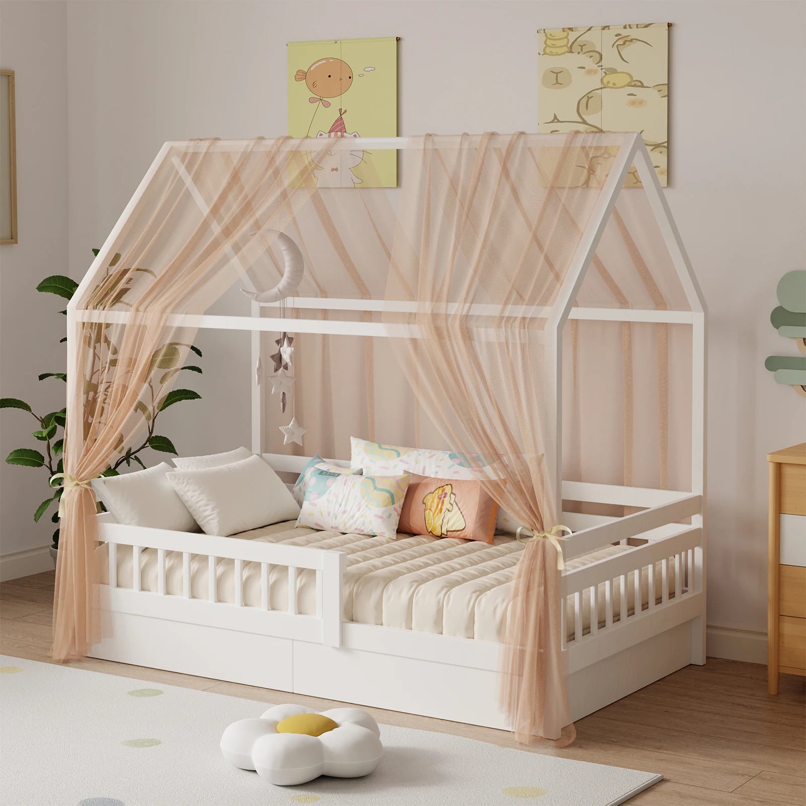 ciel de lit cabane respirant auventcare brun caramel