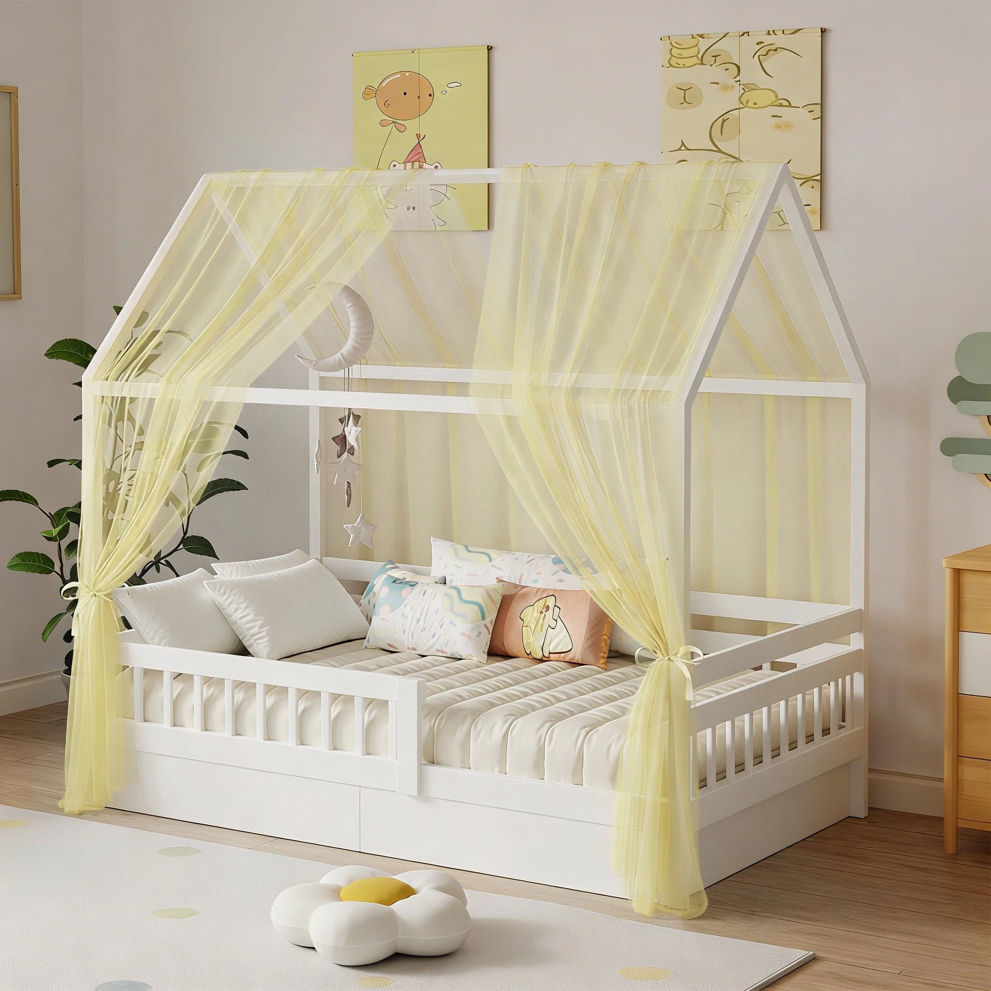 ciel de lit cabane respirant auventcare jaune