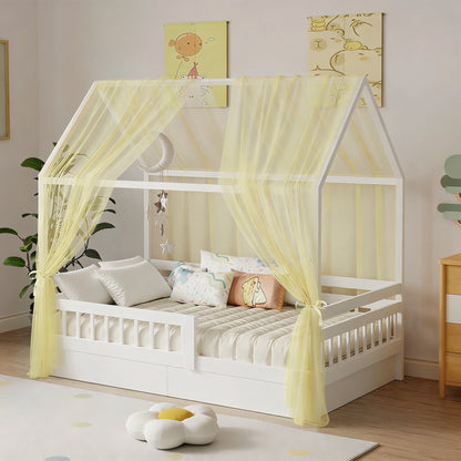 ciel de lit cabane respirant auventcare jaune