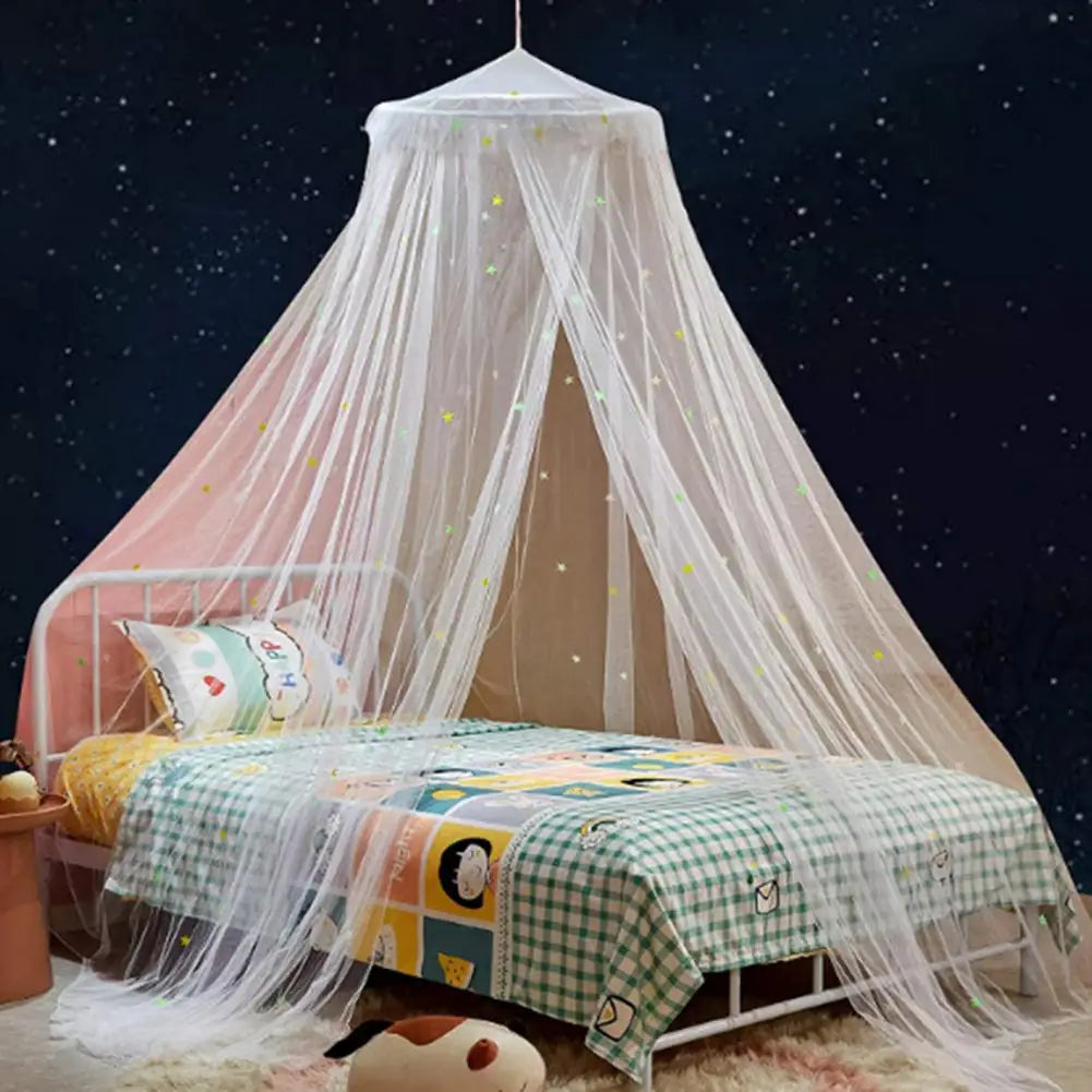 ciel de lit  princesse blanc etoilee