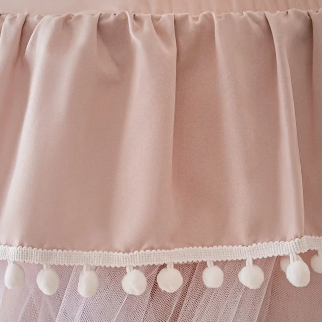 ciel de lit princesse rose en dome muerani details