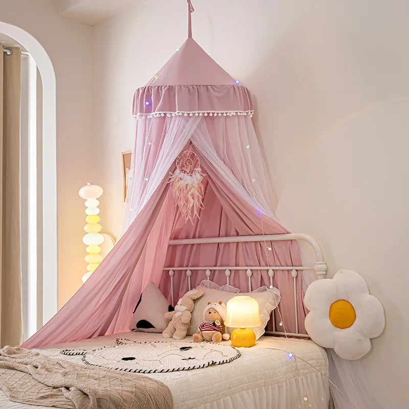 ciel de lit princesse vieux rose en dome muerani