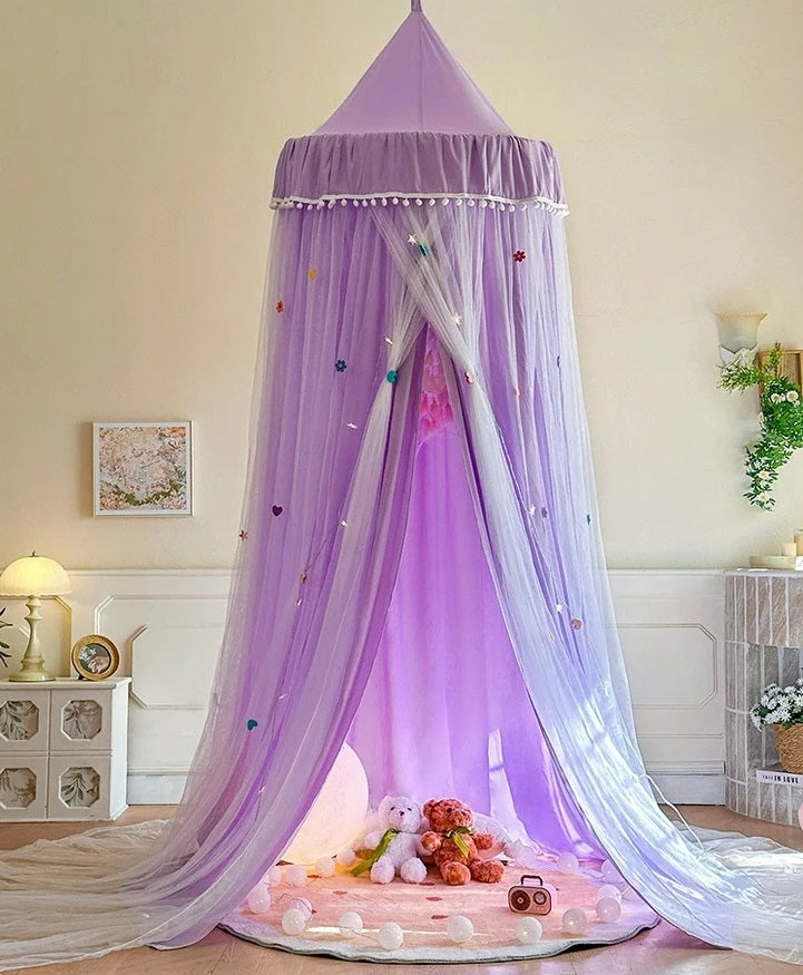 ciel de lit princesse violet en dome muerani