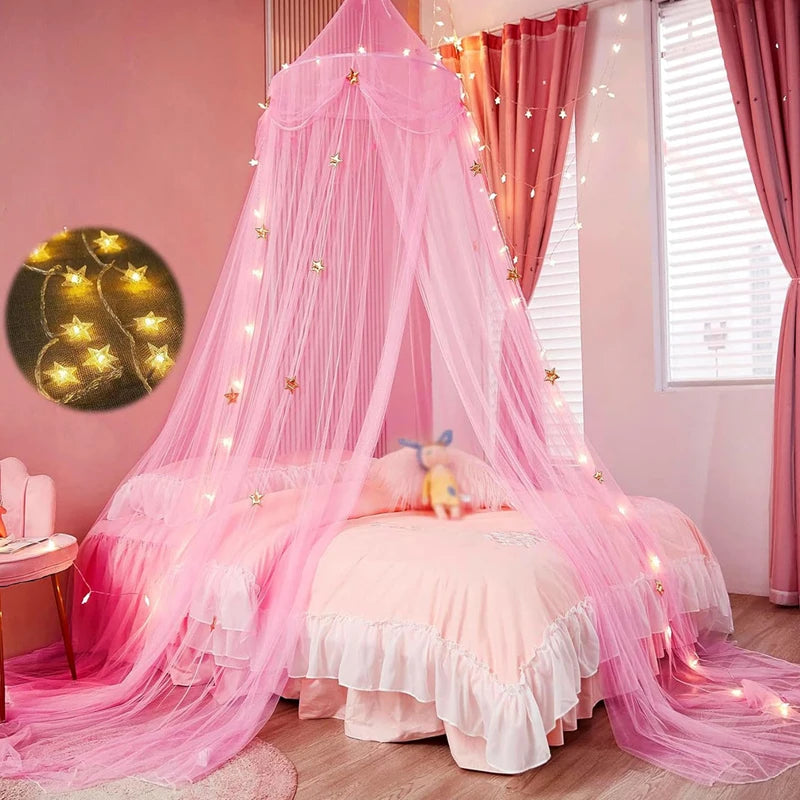 ciel de lit rose BedSkyNet dans chambre