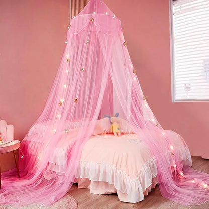 ciel de lit rose BedSkyNet en dome