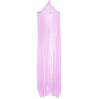 ciel de lit en maille rose clair 