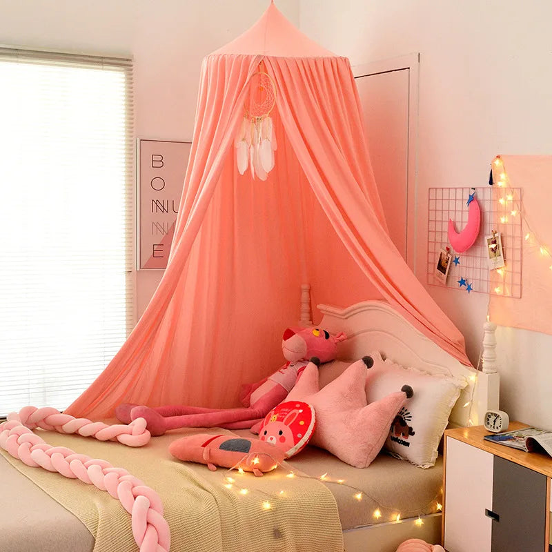 ciel de lit enfant  rose the en dome suspendu pour coin de jeu
