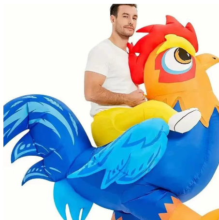 costume de fete coq halloween gonflable