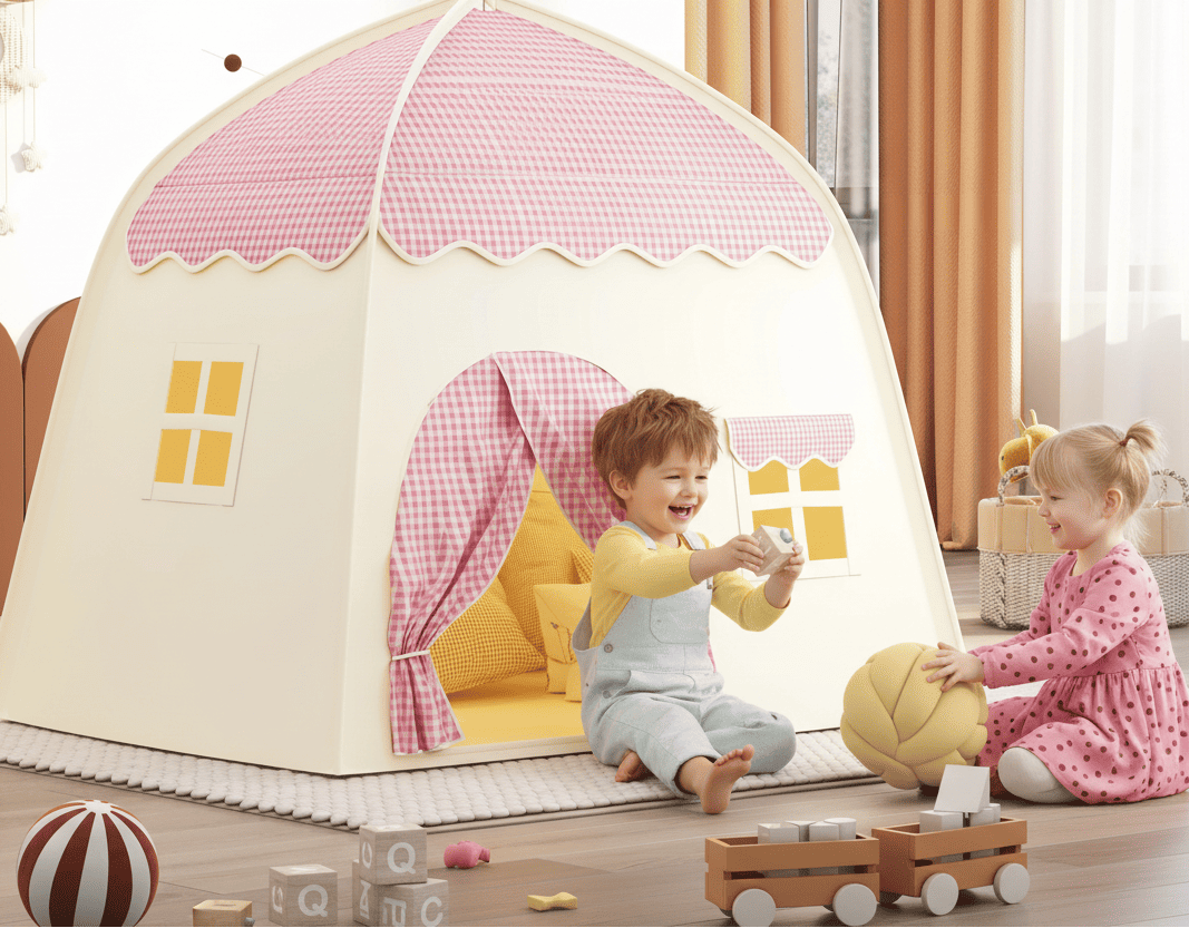 tente château princesse enfant pliable – cabane de jeu intérieure et extérieure