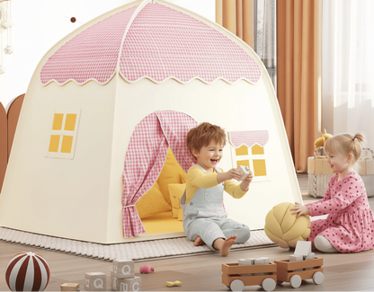 tente château princesse enfant pliable – cabane de jeu intérieure et extérieure