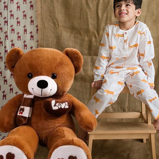 doudou ours en peluche geant 80 cm muebiodoux