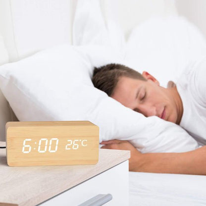 doux sommeil reveil numerique precislight en bois