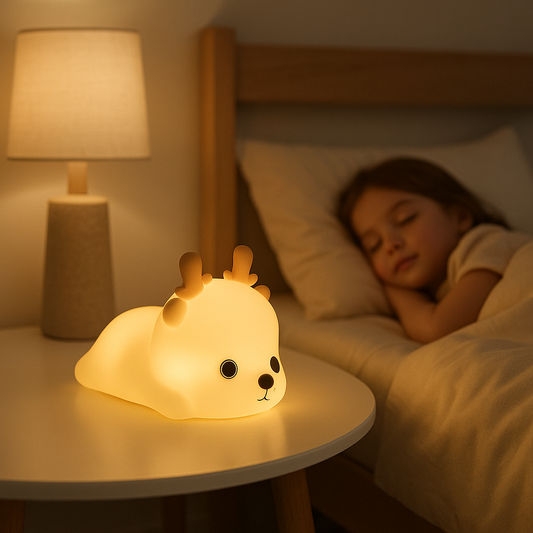 doux sommeil avec veilleuse cerf enfant