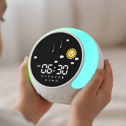 enfant avec reveil enfant haut parleur bluetooth veilleuse muesiplayer