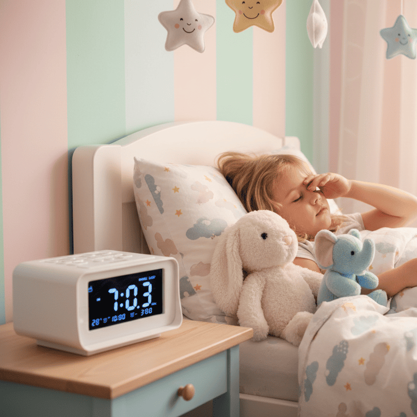 reveil radio controle led enfant alarme double & affichage lumineux muealarm