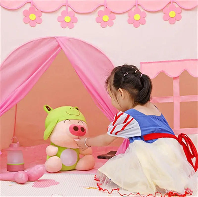 enfant dans sa tente enfant toytent rose