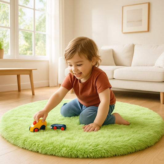 enfant joue sur tapis de sol enfant rond RondCarpet