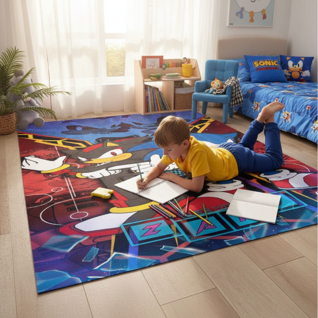 enfant sur tapis enfant floormat - garçon devoirs