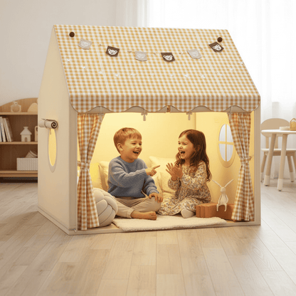 enfants dans cabane enfant interieur widetent khaki