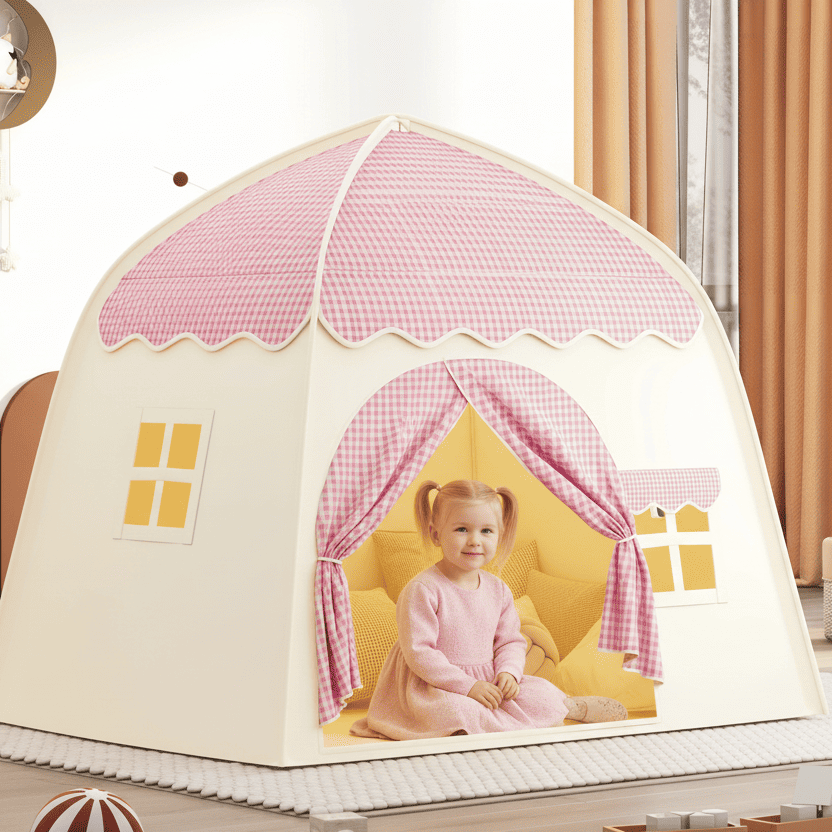 tente château princesse enfant pliable – cabane de jeu intérieure et extérieure