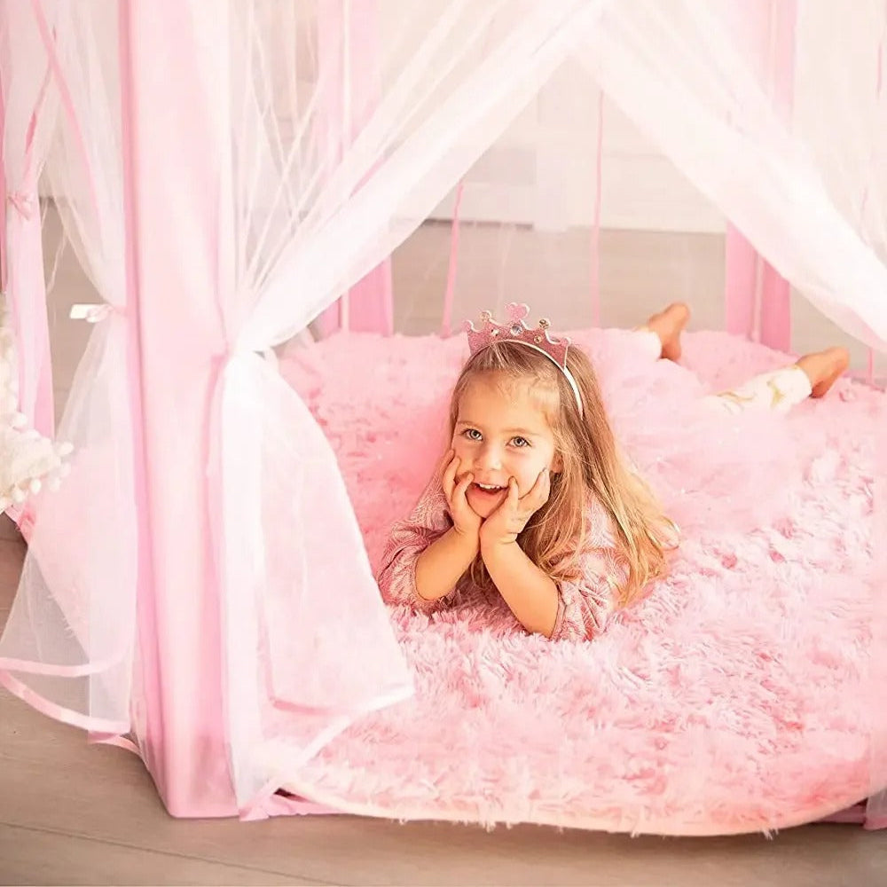 jeune princesse dans tente enfant rose TentePrincesse