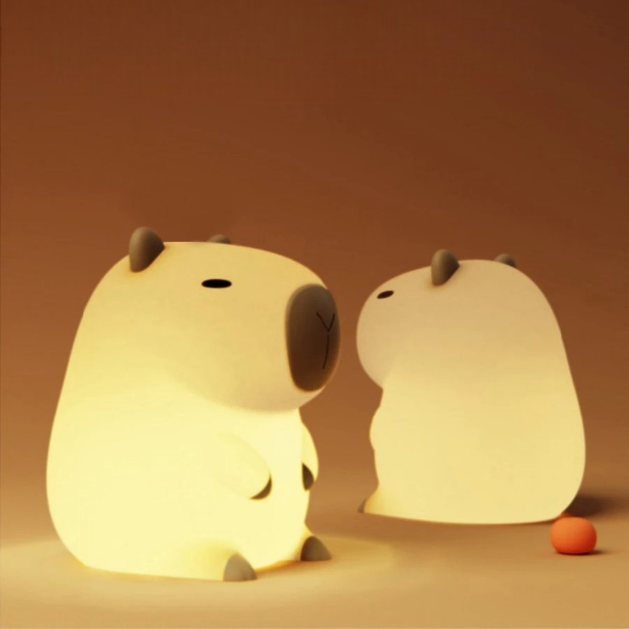 lampe capybara veilleuse douce lumière