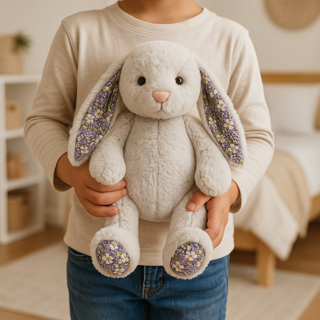 lapin en peluche EasterRabbit oreilles grises