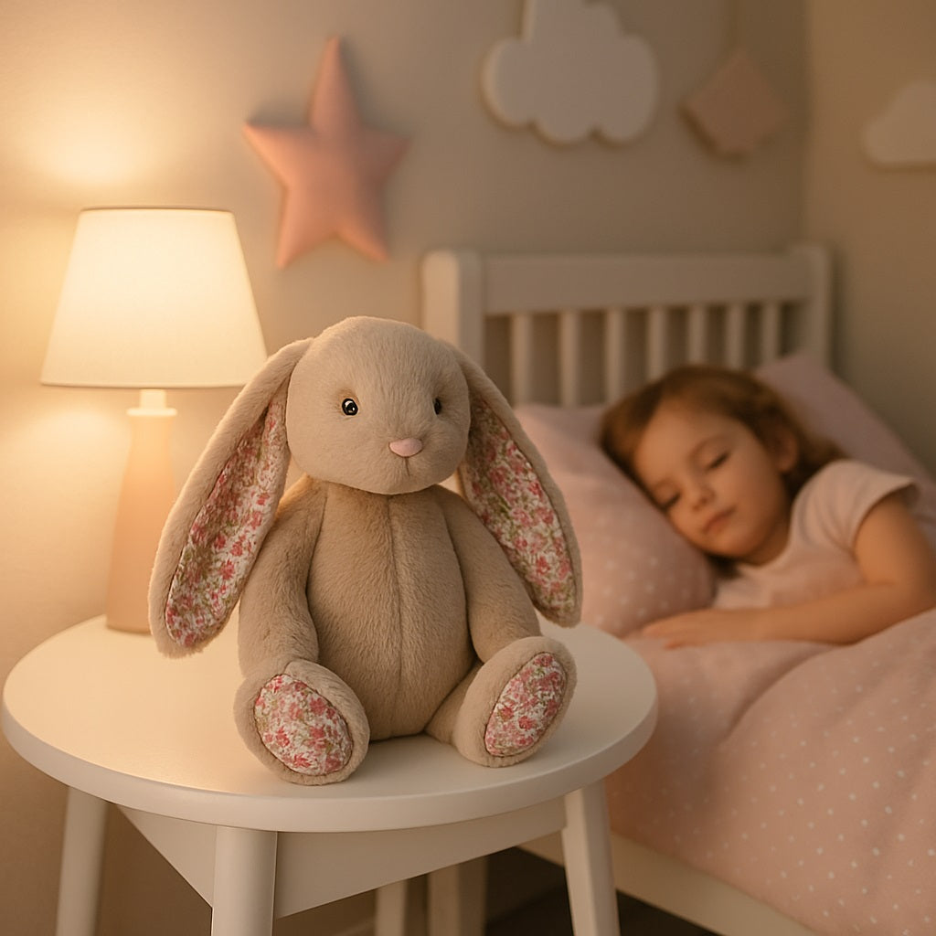 lapin en peluche EasterRabbit oreilles marron