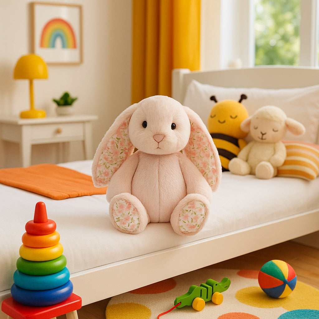 lapin en peluche EasterRabbit oreilles rose