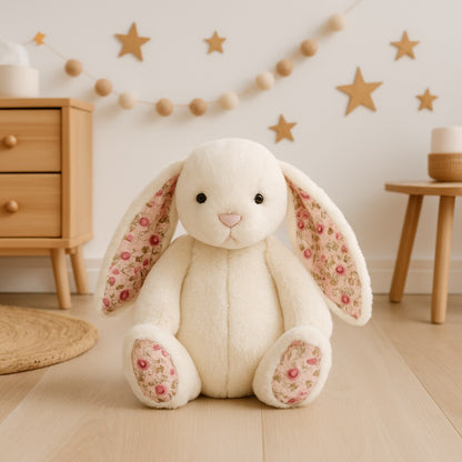 lapin en peluche EasterRabbit oreilles rouge