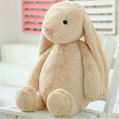 lapin en peluche fourrure caline beige