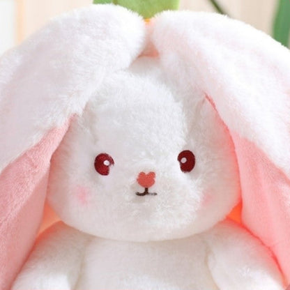 lapin en peluche transformable LapinFruit câlin doux et rassurant