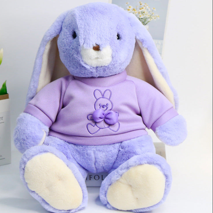 lapin en peluche violet
