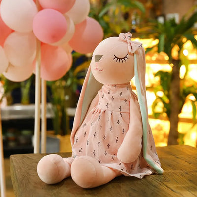 lapins peluche rose