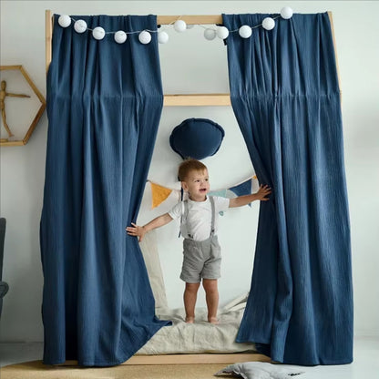 lit cabane ciel de lit bleu