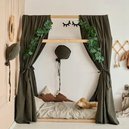 lit cabane ciel de lit vert