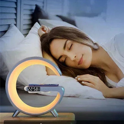 maman avec dors avec veilleuse reveil haut parleur bluetooth intelligent wiseclock