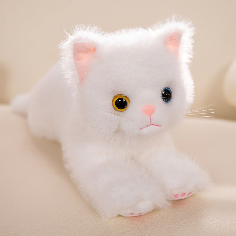 mignone peluche chat realiste blanc catdoll