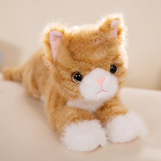 mignone peluche chat realiste brun catdoll 40cm