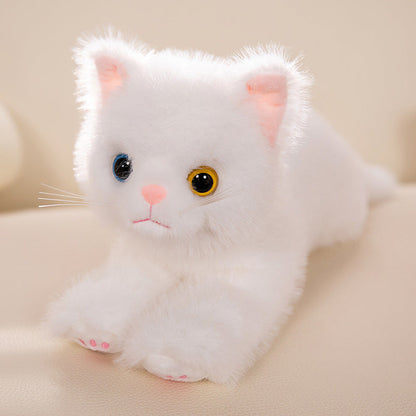 mignones peluche chat realiste blanc catdoll 40cm