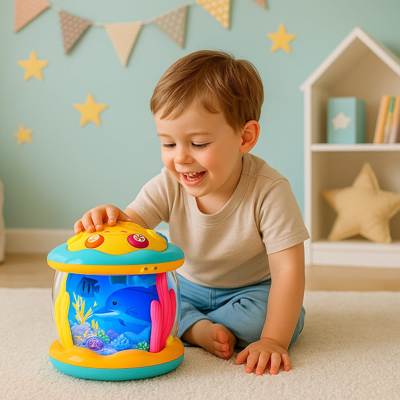 milieu sous marin de veilleuse enfant projecteur rotatif