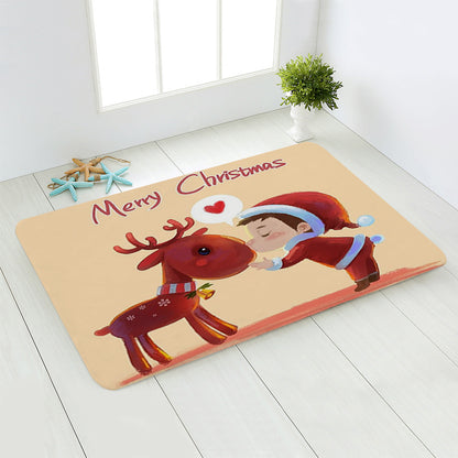 nain et rennes sur tapis enfant joyeux noel