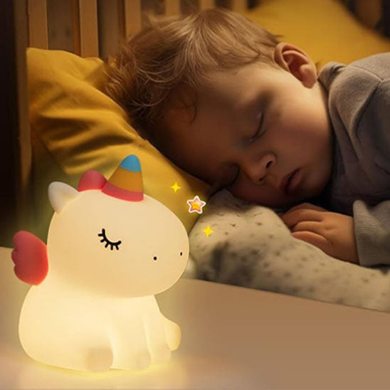 nuit paisible veilleuse enfant rechargeable licornelamp
