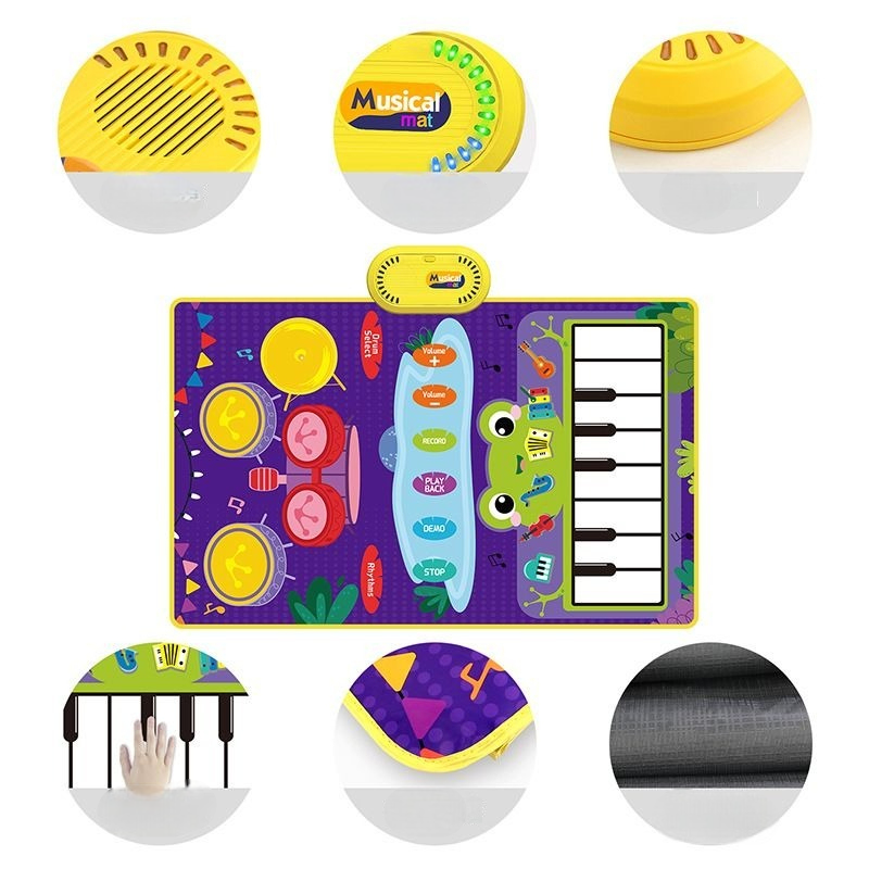 options multiple du tapis de jeu musical violet