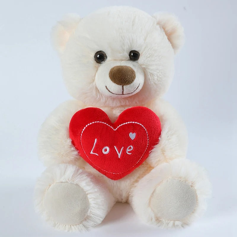 ours en peluche blanc coeur love muebear