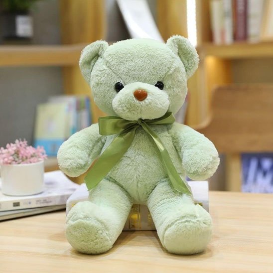 ours en peluche douxcalin vert